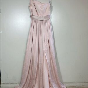 White by Vera Wang Blush One-Shoulder Gown